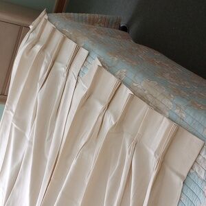 Pinch Pleated Lined Drapes Cream - Excellent Condition NICE
